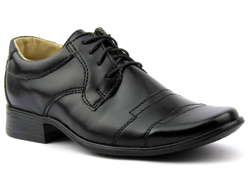 Eleganckie półbuty dziecięce wizytowe, buty komunijne - Mido Noster 403, czarne