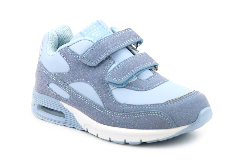 Buty dziecięce sportowe na rzepy - American Club ES 60/22, niebieskie
