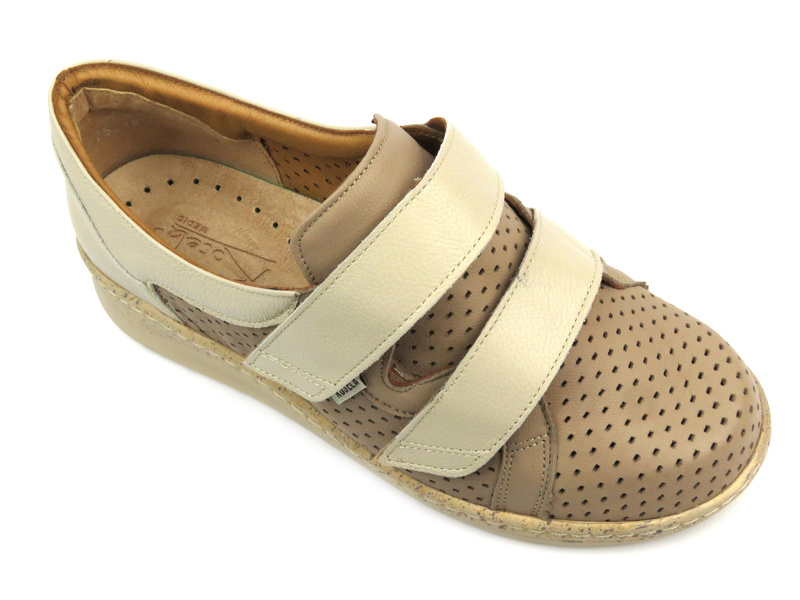 Wygodne półbuty damskie - Axel 9299, beżowe