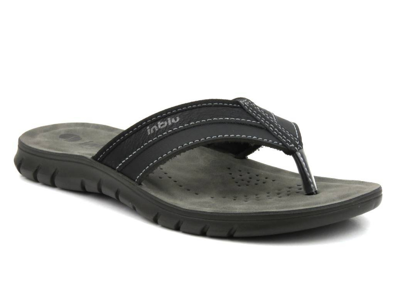 Japonki męskie z miękką wkładką - INBLU FO-37, czarne