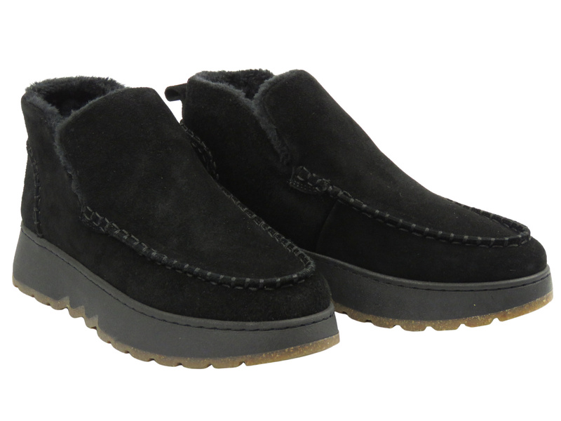 Damskie botki ocieplane Nika Komfort 0791-3085, czarne