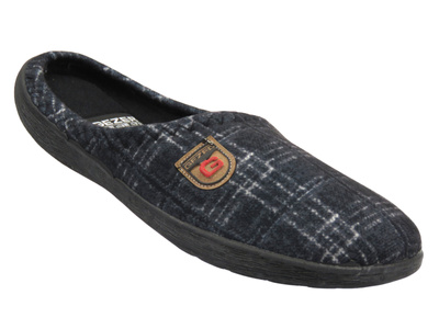 Miękkie kapcie męskie domowe szaro-czarne Gezer G98A252