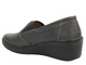 Wygodne półbuty damskie na koturnie - HELIOS Komfort 349S, szare-wsuwane