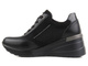 Adidasy damskie na koturnie - INBLU IN001298, czarne