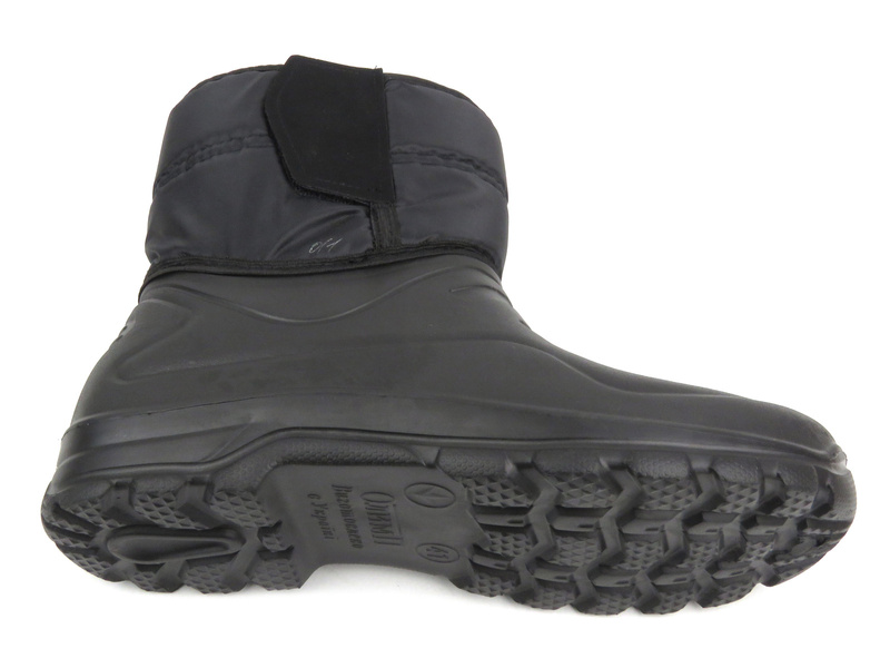 Ciepłe śniegowce męskie na rzep - OLIMP CM-322, czarne