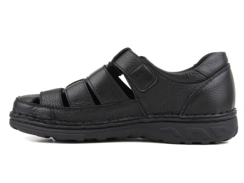 Półbuty męskie z wycięciami - American Club CY07/21, czarne