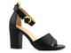 Eleganckie sandały damskie na słupku - Evento 23SD35-5578, czarne