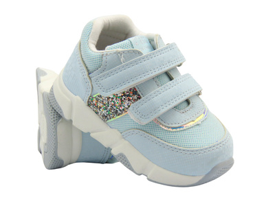 Adidasy dziecięce - American Club XD 45/22, jasnoniebieskie