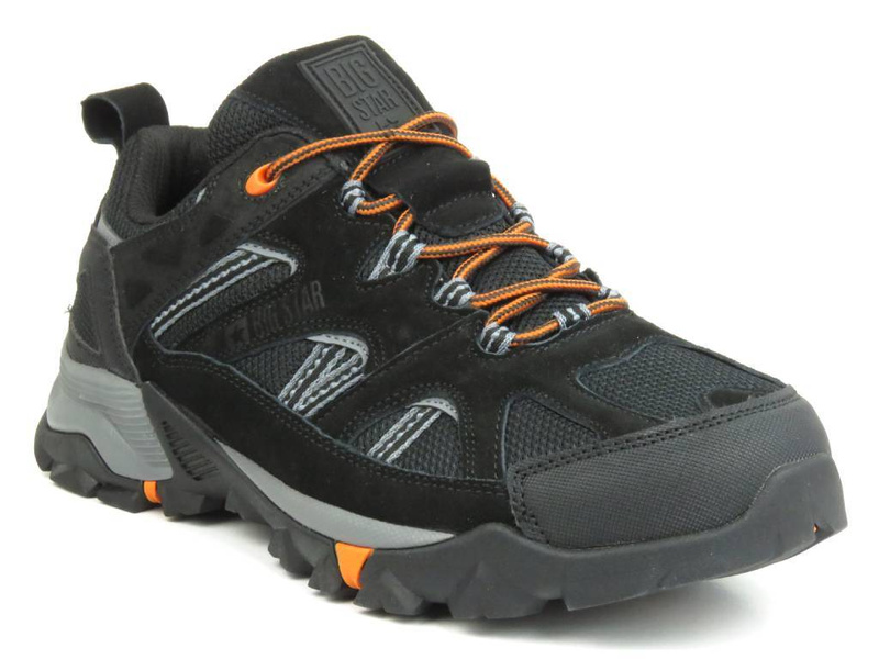 Sneakersy, trekkingi męskie z technologią Memory Foam - BIG STAR KK174062, czarne