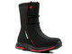 Wysokie śniegowce damskie DK Soft Shell 1754, czarno-czerwone