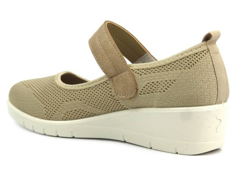 Półbuty, buty damskie zdrowotne - UNISOFT 23TX02-6016, beżowe