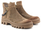 Botki damskie wiosenne, ażurowe workery - Potocki 23-12028BR, brązowe