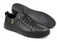 Skórzane sneakersy męskie - JOHN DOUBARE A921-1, czarne