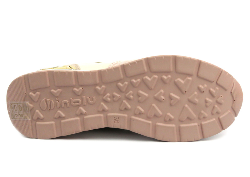 Sneakersy damskie na platformie - Inblu IN-364, różowe