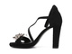 Sandały damskie na słupku - Uncome 36301, czarne