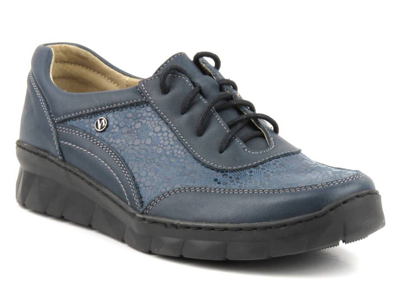 Lekkie i wygodne sneakersy damskie - Helios Komfort 360, granatowe