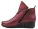Botki damskie na dwa suwaki - COMFORTABEL 962319, bordowe