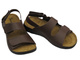 Sandały męskie na rzepy ciemnobrązowe Sanipur DT-04