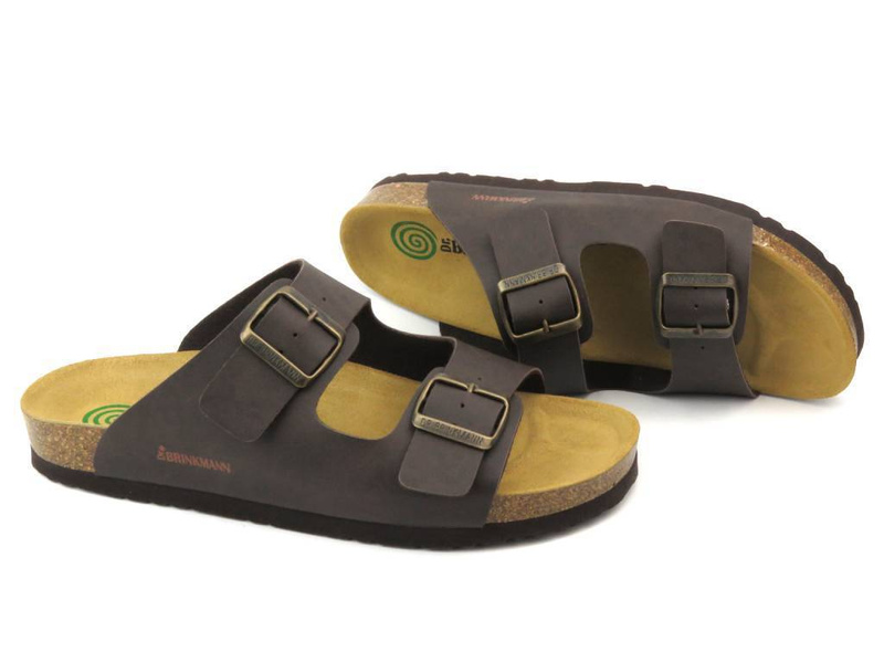 Wygodne klapki męskie klasyczne - Brinkmann 600275-2, brązowe