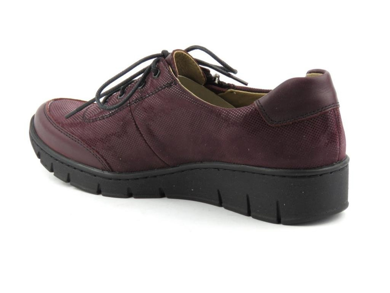 Sneakersy damskie w kolorze ciemnej wiśni - Helios Komfort 334