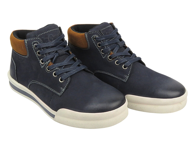Sportowe trzewiki męskie - Lee Cooper LCJ-23-33-3014M, granatowe sznurowane