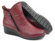 Botki damskie na dwa suwaki - COMFORTABEL 962319, bordowe