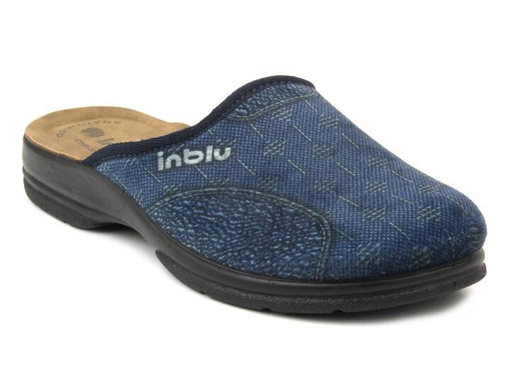 Miękkie i wygodne kapcie męskie - INBLU DAINO, granatowe