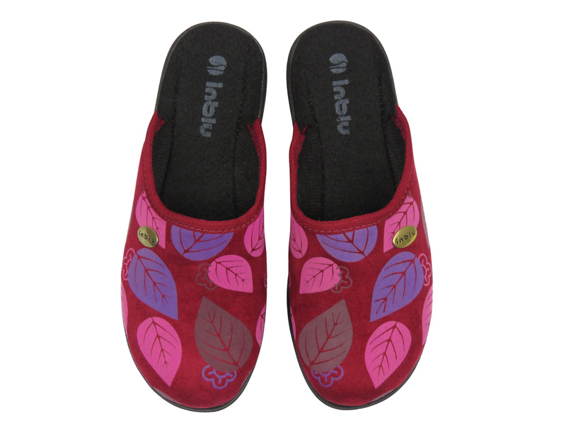 Kapcie Domowe Damskie - INBLU CA-5F Bordowy- Wsuwane