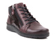 Wygodne botki damskie z zapięciem na suwak - AXEL Orthopedic 1765, bordowe
