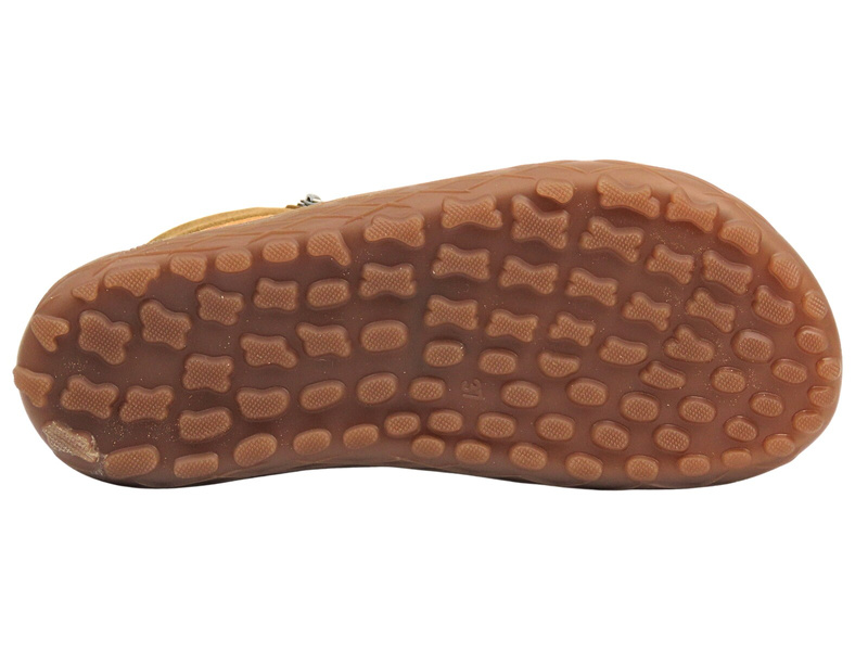 Barefoot skórzane minimalistyczne botki damskie camel Nika Komfort 1443