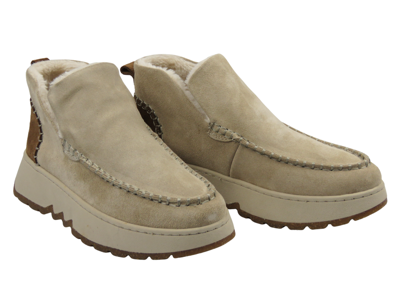 Damskie botki ocieplane Nika Komfort 0791-3085, beżowe