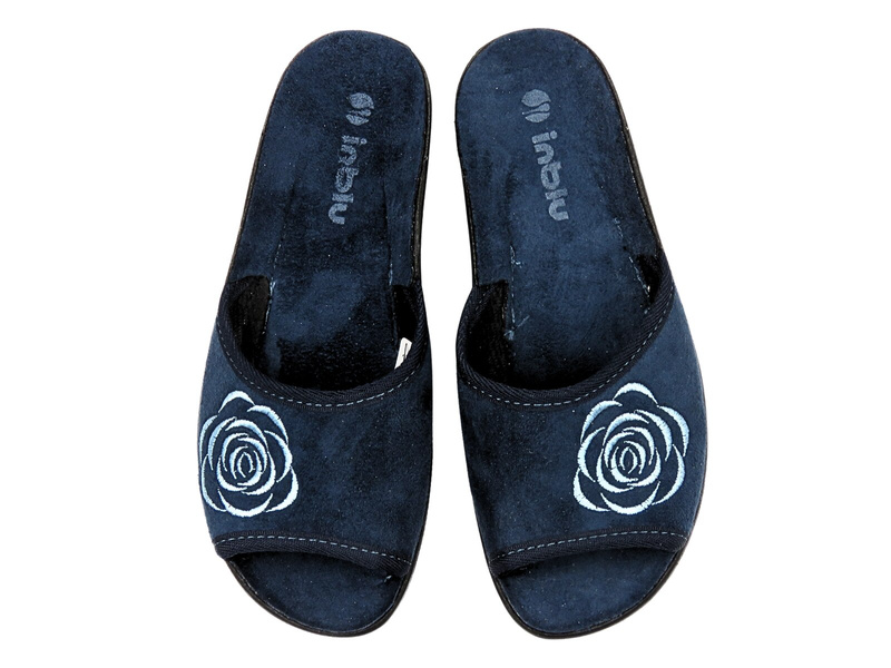 Wygodne kapcie damskie INBLU ES-5B, granatowe