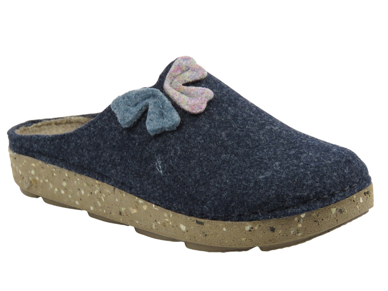 Wygodne kapcie damskie BEFADO 155D171, granatowe