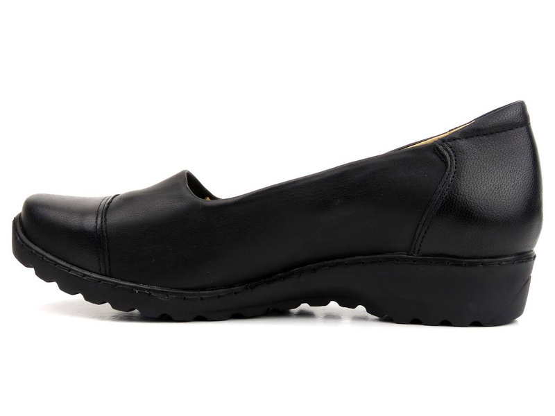 Wygodne, miękkie półbuty damskie ze stretchem - AXEL 1437, czarne