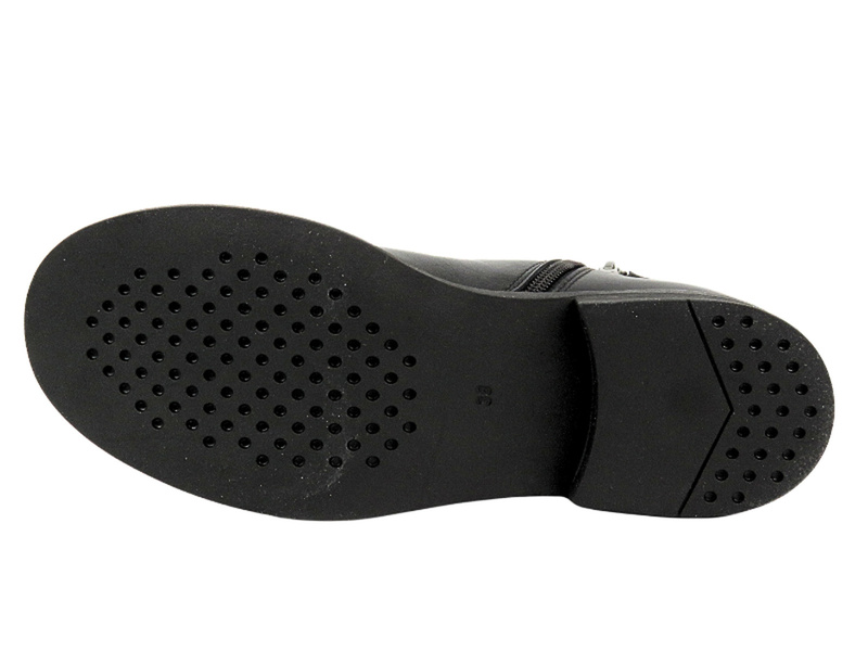 Skórzan botki, trapery damskie - Venezia M011LEBLOBB058, czarne