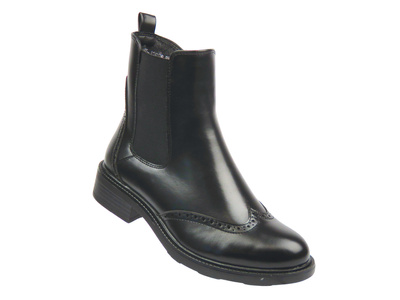 Ocieplane, klasyczne botki damskie czarne Potocki 25-12686