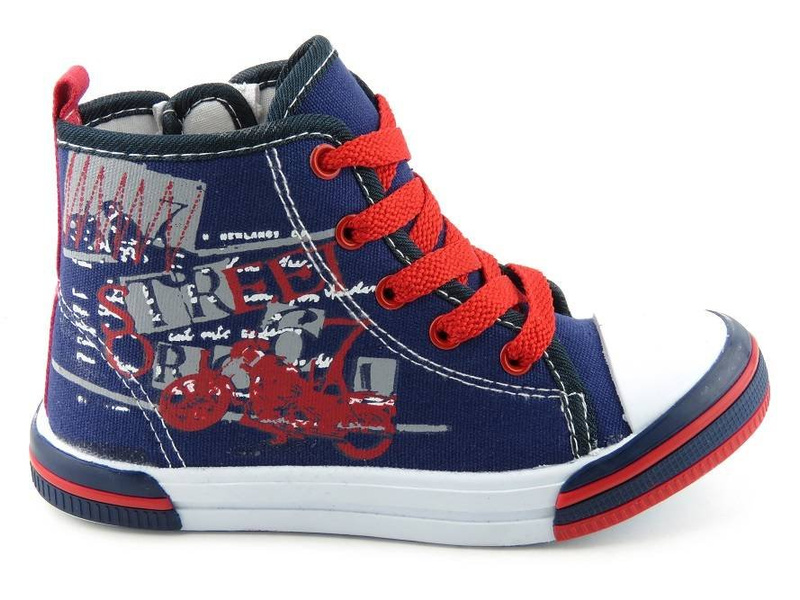 Wysokie trampki dziecięce AMERICAN CLUB TEN 12/2014, granatowe