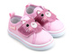 Wygodne trampki dziecięce z kotkiem na cholewce - AXIM 22102, różowe