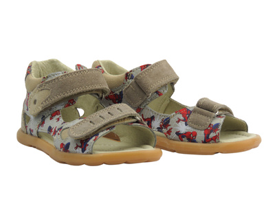 Sandały dziecięce na rzepy beżowe Jamet 218