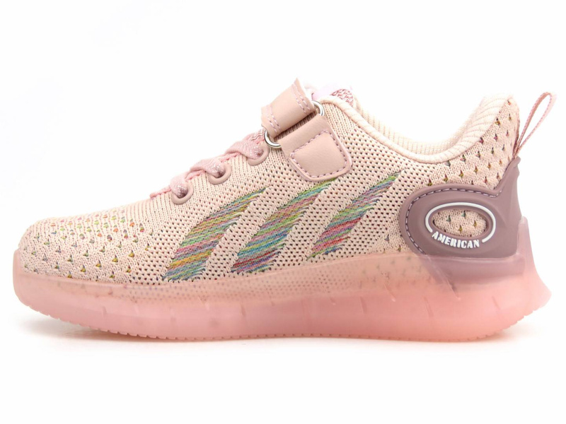 Buty sportowe dziecięce, adidasy American Club RL 79/22, różowe