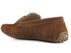 Mokasyny męskie ze skóry zamszowej - GOE JJ1N4043, brązowe