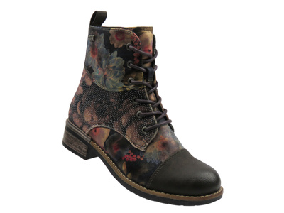 Botki damskie ocieplane - RIEKER 94611-91, multikolor