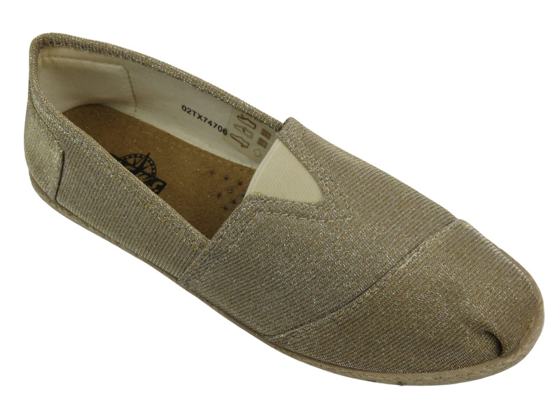 Espadryle damskie - NEWS 02TX74706, złote