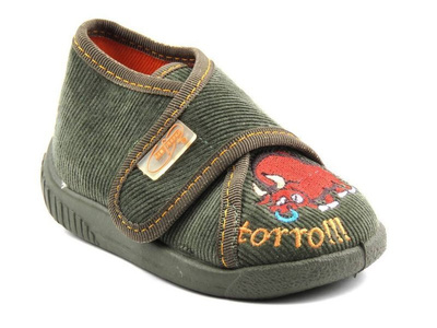 Kapcie dziecięce na rzep - Befado 716S237, z byczkiem