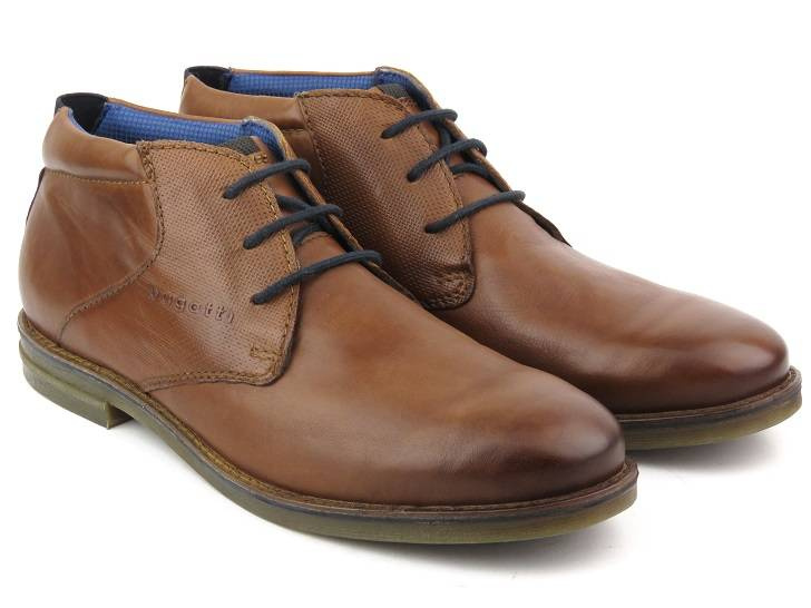 Eleganckie trzewiki męskie Bugatti 331-A5H02-1000, brązowe