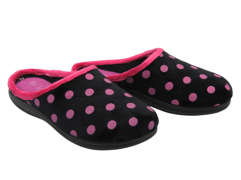 Kapcie damskie domowe czarne Inblu EC-90