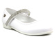 Eleganckie balerinki, czółenka komunijne - Wojtyłko 23714, białe 