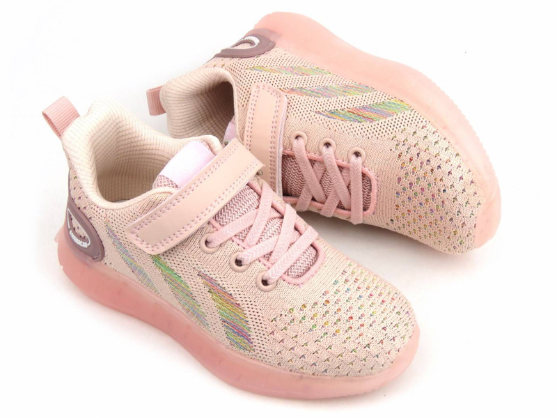 Buty sportowe dziecięce, adidasy American Club RL 79/22, różowe