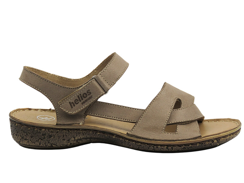 Wygodne sandały damskie polskiej produkcji - Helios Komfort 246S, beżowe