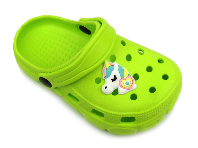 Klapki dziecięce, clogsy jasnozielone Realpaks D-301